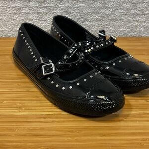 Converse Chuck Taylor All Stars Danity Mary Jane Studded Patent Leather Sz 8